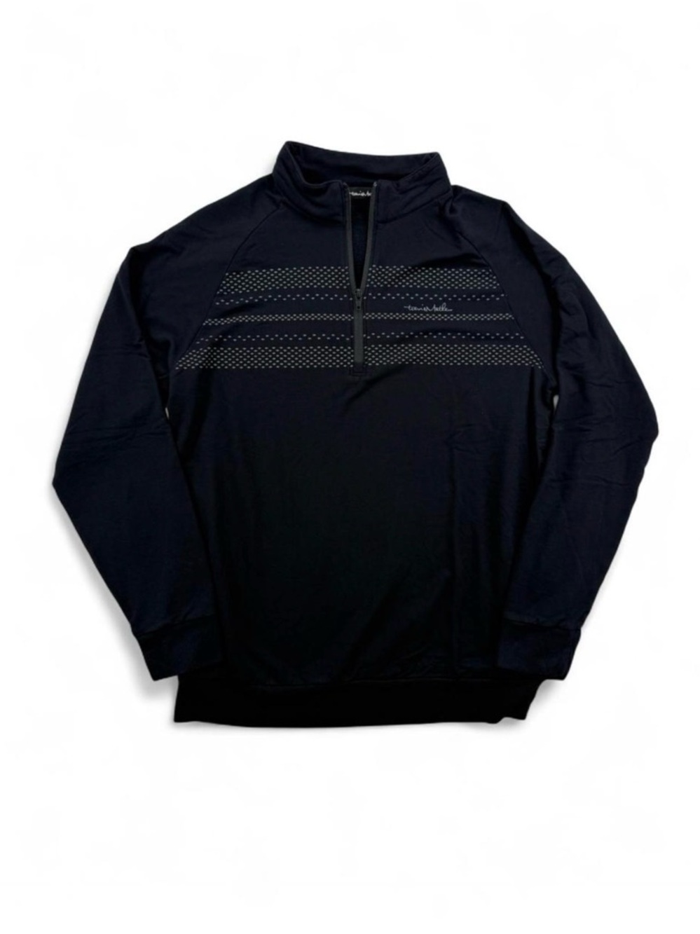 Men's TravisMathew Cloud Series Golf 1/4 Zip Black Pullover Sweater Size M